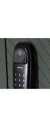 Стальная дверь "Vertu" с зеркалом (биометрический замок)