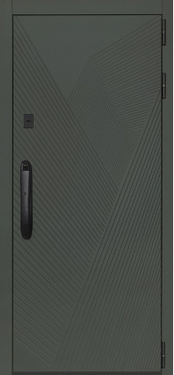Стальная дверь "Vertu" с зеркалом (биометрический замок)