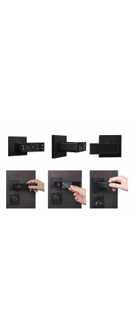 Умная электронная дверная ручка с отпечатком пальца модель Smart lock T888 Черная Умная электронная дверная ручка с отпечатком пальца модель Smart lock T888 Черная