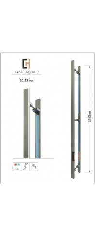 Арт. 50х25 Inox Premium , L-1800 мм Арт. 50х25 Inox Premium , L-1800 мм