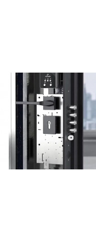 Электромоторный замок с биометрической панелью с Face ID и видеозвонком Dircode DM-7 Электромоторный замок с биометрической панелью с Face ID и видеозвонком Dircode DM-7