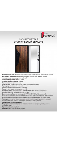 Геометрия Эмалит белый МДФ/ЗЕРКАЛО Геометрия Эмалит белый МДФ/ЗЕРКАЛО