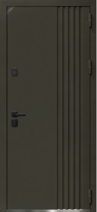 Кираса термо Муар меланж махагон / Белый матовый 960х2050 правая Кираса термо Муар меланж махагон / Белый матовый 960х2050 правая