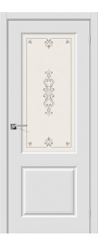 Межкомнатная дверь - Скинни-13, цвет: П-23 (Белый)